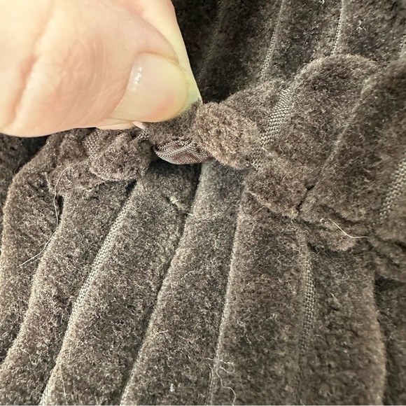 VINTAGE Fendi Brown Striped Fur Trim Jacket Coat SZ US 6 - Picture 11 of 13